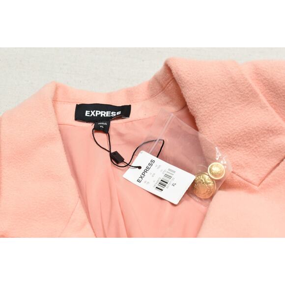 NEW Express Women's Peach Double Breasted Blazer Regular Size XL New w/ Tags - Picture 2 of 8